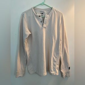 The North Face. Long sleeve Thermal Henley, White, Size Medium, Used Like New.